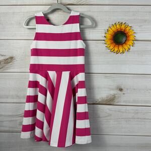 Polo Ralph Lauren Girls Dress Size 6X Pink White‎ Striped Sleeveless Casual